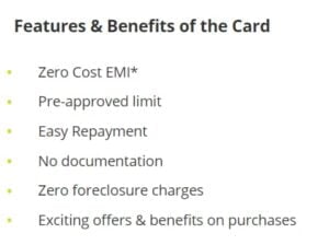 Pros of the Tata Qik EMI Card Features and benefits of the Qik EMI Card