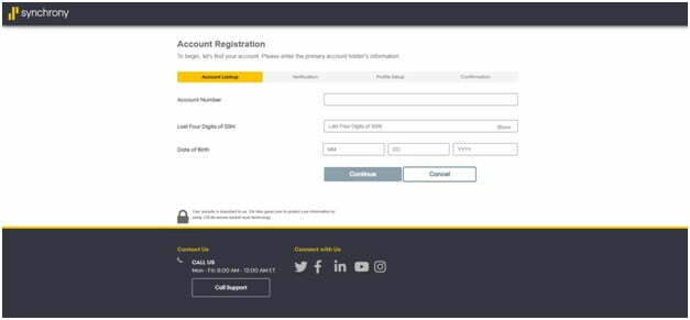 Midas synchrony card Login Process