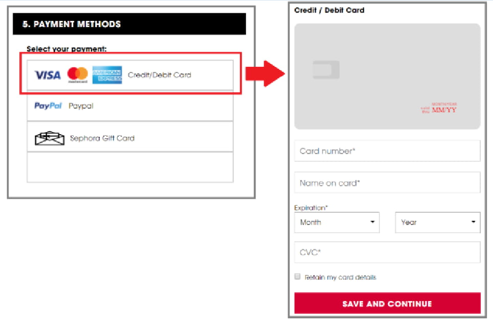 Sephora Easy Payment Options