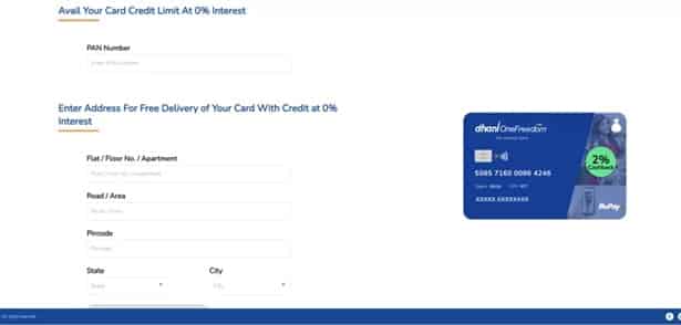 apply for the Dhani One Freedom Card online
