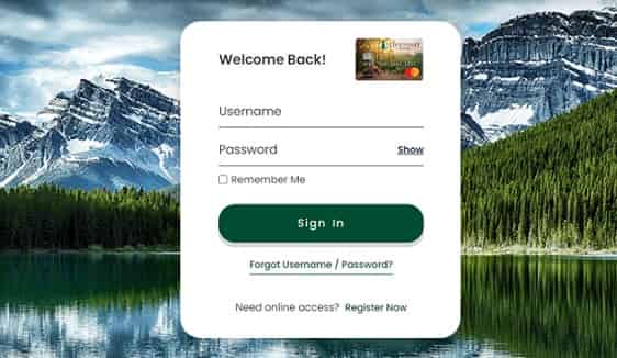 Legendary Pine Credit Card log in