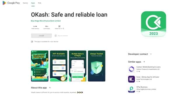 Okash on Play Store